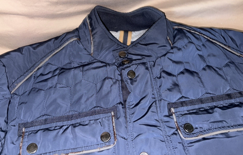 CORTEFIEL MAN size 40 LS NAVY BLUE SNAPS & ZIP 8 pockets PRE-OWNED - Picture 4 of 24