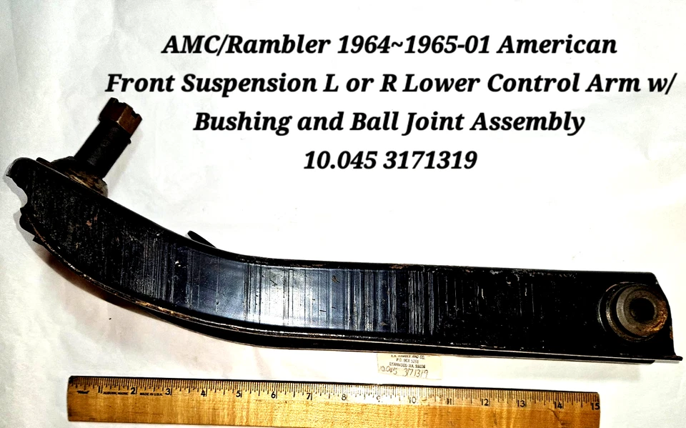 Conjunto de brazo de control inferior AMC/Rambler American L o R 1964~1965 original N.O.S Foto 2 de 4