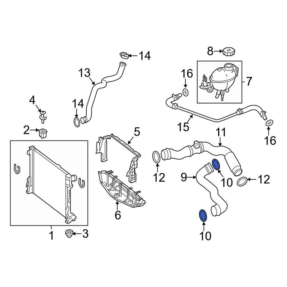 For Mercedes-Benz C63 AMG 12-15 Mercedes-Benz Engine Coolant Pipe Seal - Imagem 4 de 4