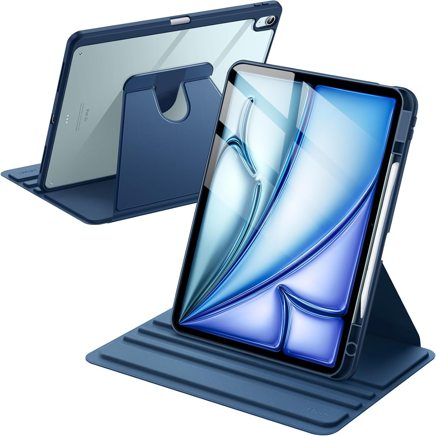 Jetech Rotating Case for Ipad Air 13-Inch M4/M3/M2 (2026/2025/2024) with Pencil