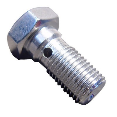 MATTHIES 3/8-24 Chrome Single Banjo Bolt