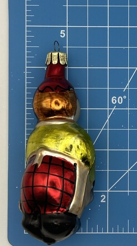 Blacksmith Mouth Blown Glass Glitter Christmas Ornament Czech Republic 4”H - Picture 10 of 10