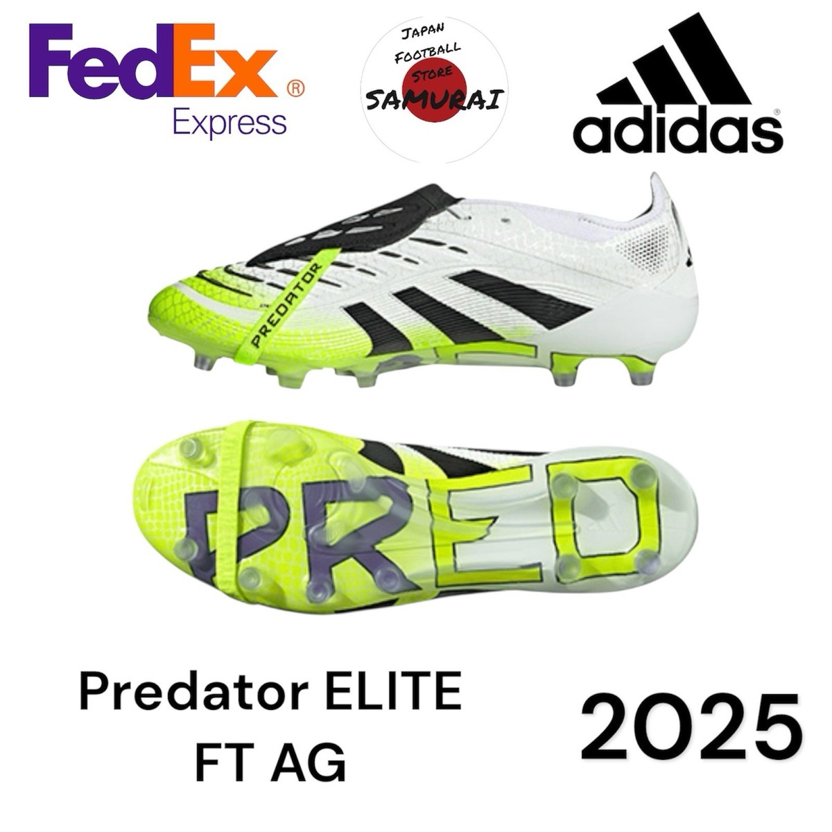 adidas PREDATOR ELITE FT AG JS0945 Soccer Cleat authentic