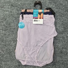 Vanity Fair Panty Briefs 3 Pack Lace Radiant Light Luxe 4XL/11 High Cut