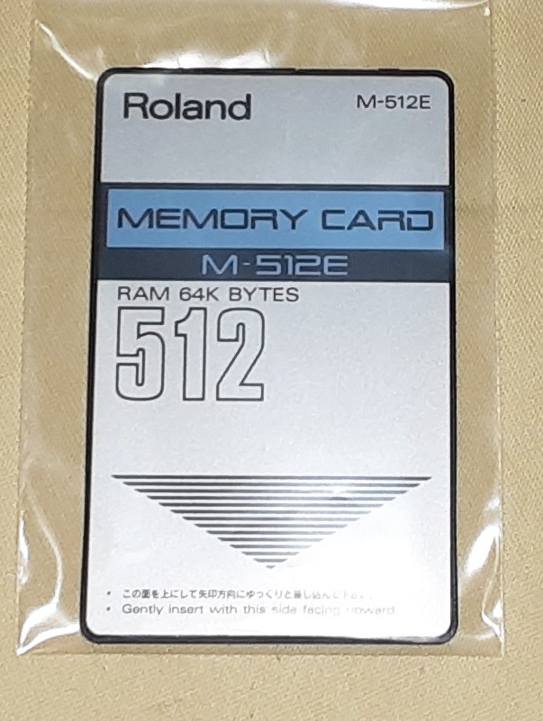 Roland M-512E メモリーカード Roland M-512E Memory Card RAM 64K Bytes 512 Excellent Tested