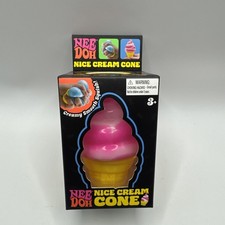 PINK NeeDoh NICE CREAM CONE Ice Cream Squishy Toy 2026 NEE DOH Stress Ball NEW