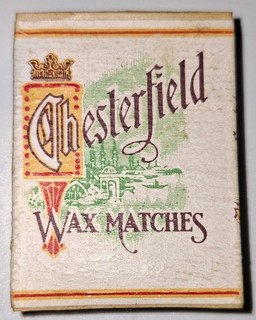 Chesterfield Streichholzschachtel / Wax Matches Sehr schönes altes Stück