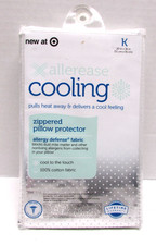 Allerease Cooling Zippered Pillow Protector KING 20"-36"