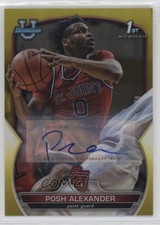 2022 Bowman U Chrome Prospect Yellow Refractor 35/75 Posh Alexander #64 Auto 0c2