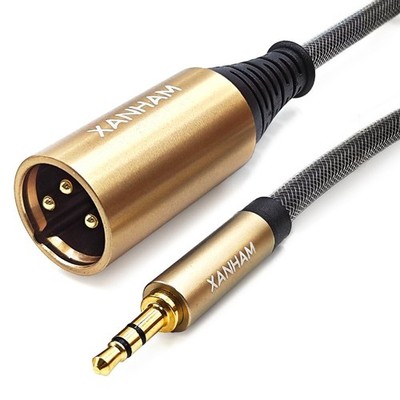 XANHAM XLR Male to 3.5mm (1/8'') Jack 3.3 Feet/1 Meter TRS 1 meter 