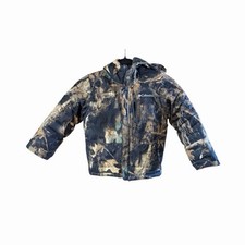 Columbia Boys Lightning Lift Hooded Puffer Jacket In Timberwolf Camo Boys Xxs /5