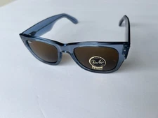 Ray-Ban Mega Wayfarer Polished Transparent Blue /Brown Lens RB0840S 66807351