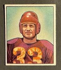 1950 Bowman Football #100 Sammy Baugh HOF Washington Redskins NO Creases!