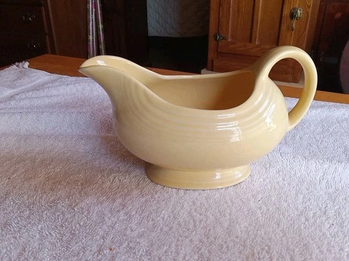 Vintage Fiesta Ware Classic Yellow Gravy Boat 18.5 oz Never used.