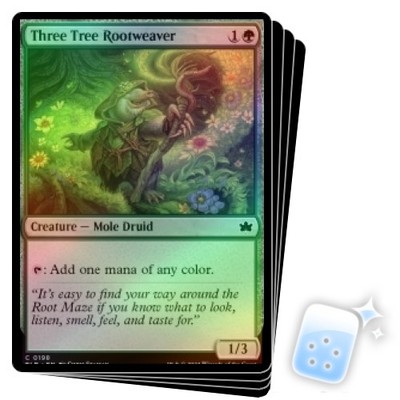 FOIL THREE TREE ROOTWEAVER X4 Bloomburrow BLB Magic MTG MINT CARD