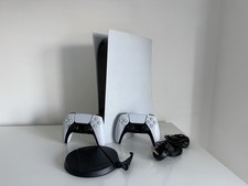 Sony PlayStation 5 PS5 Digital Edition - 825GB White Console With 2 Controllers