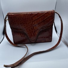 Vintage Genuine Alligator Purse Handbag 1950's Mid Century Fair Condition