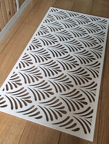 Sale Moroccan Leaf White Radiator Screen Decorative Panel 6mm 120cm by 60cm MDF - Picture 6 of 6