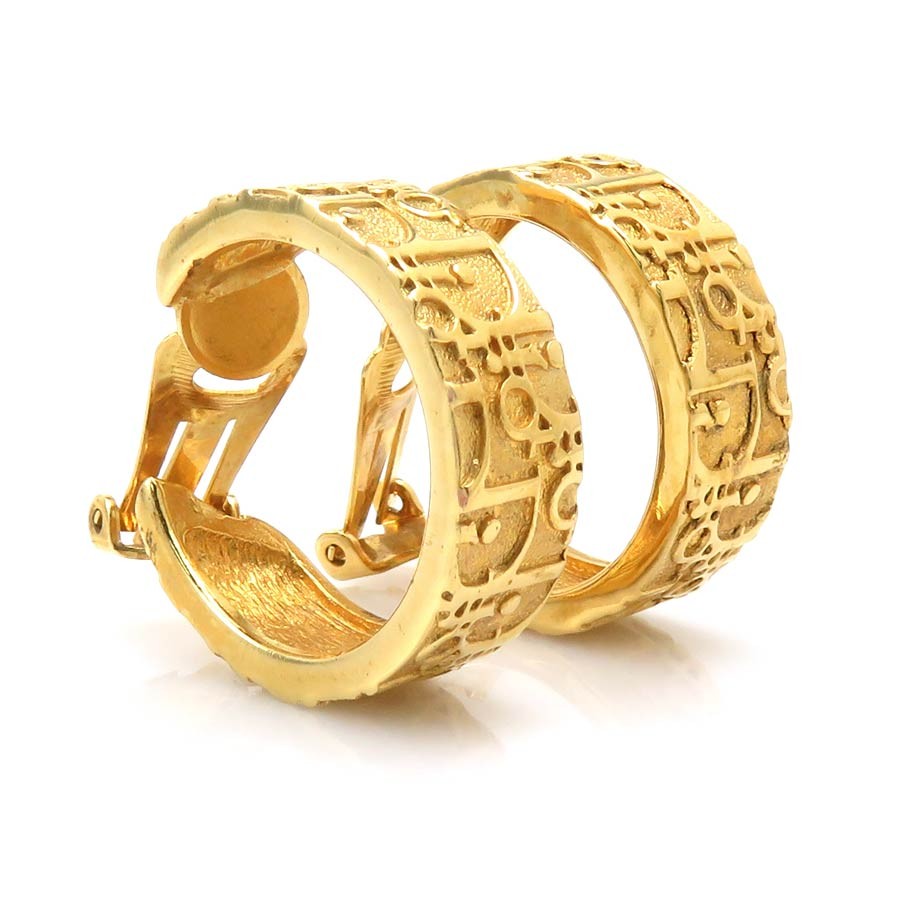 For Earrings Christian Dior earrings metal gold ladies  used r10526g