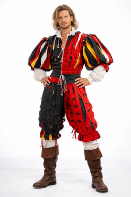 Renaissance German Landsknecht Outfit For Men-Medieval Festival Costume