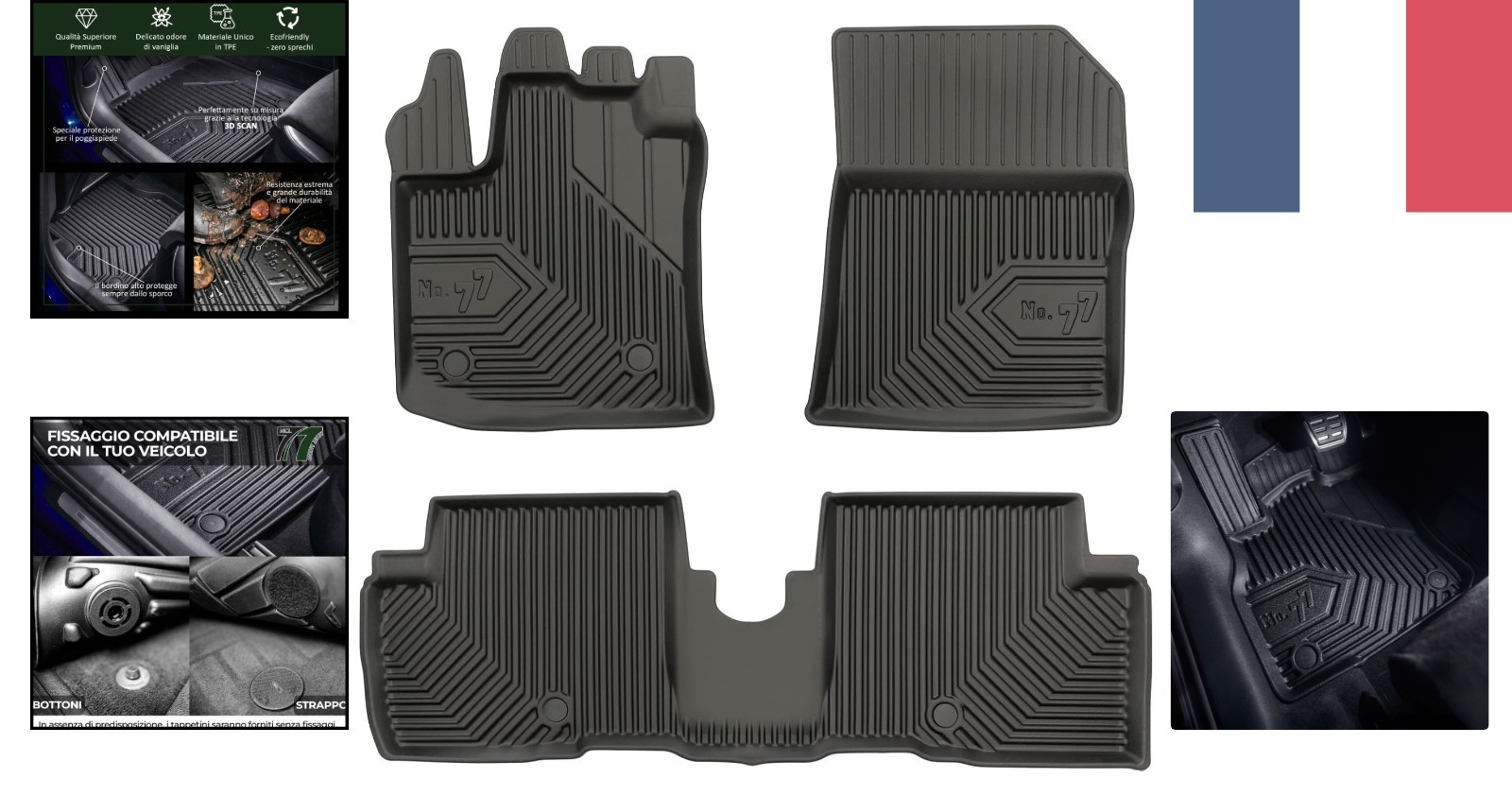 Tapis de sol TPE n° 77 idéal pour Dacia Lodgy lors des sorties nature et trajets vacances