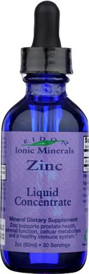 2 X Eidon Ionic Minerals Zinc Liquid Concentrate -- 2 fl oz