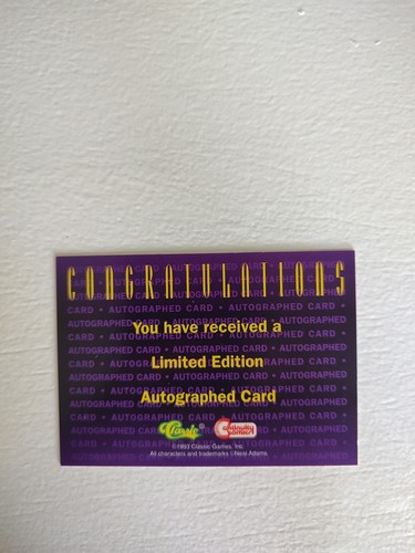 1993 Classic Deathwatch 2000 Jaguarundi Neal Adams Autograph /7500 Rare EARLY# - Picture 2 of 2