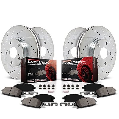 Powerstop     Power Stop K2744 Front And Rear Z23 Carbon Fiber Brake Pads With