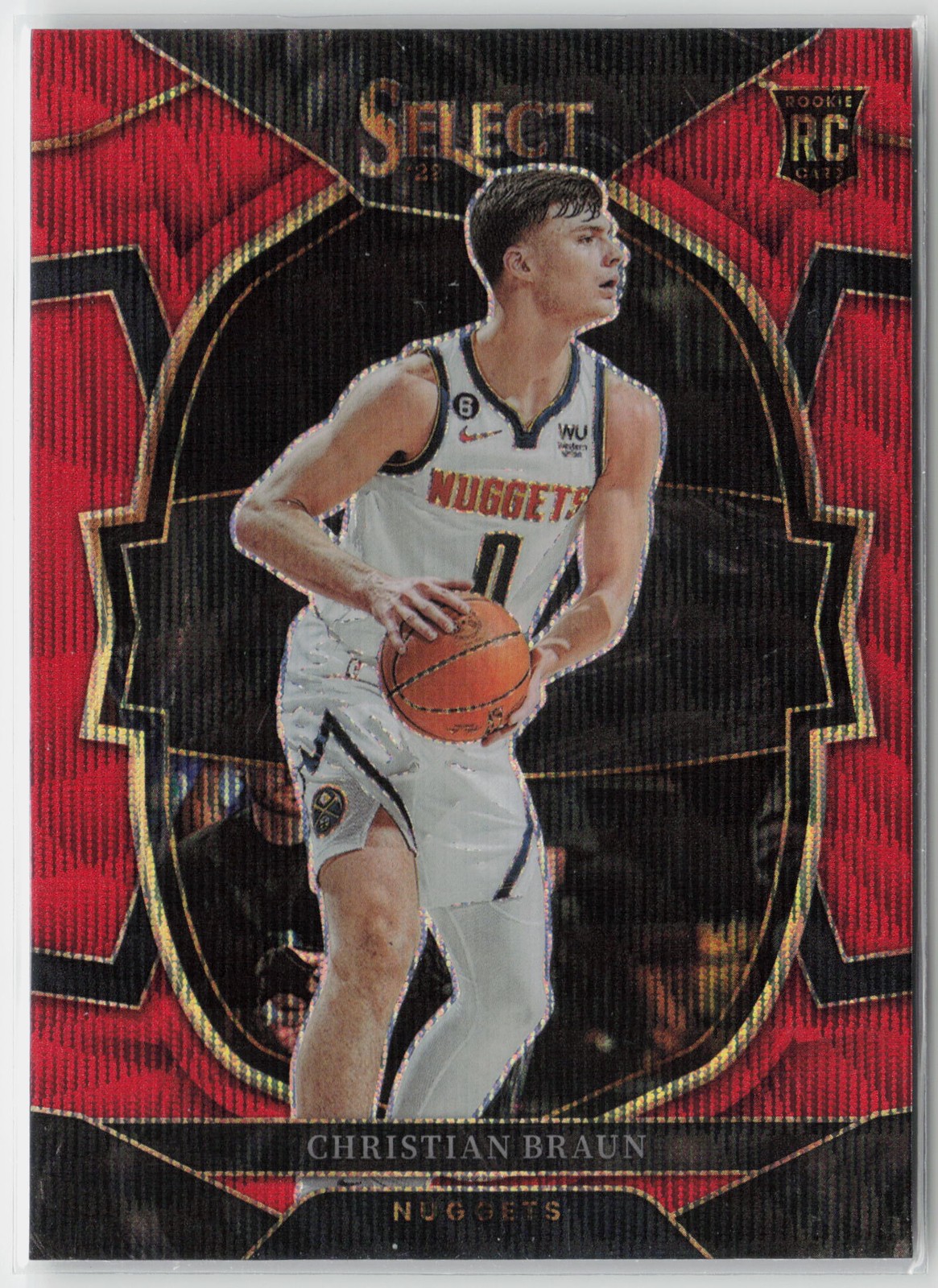 2022-23 Panini Select #85 Christian Braun Red Wave Prizms