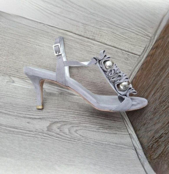 Women Boden Heels Grey Suede 39