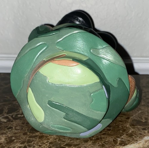 "Figura de cerámica de oso militar de colección de 9"" de alto rango de sargento de EE. UU. saludo" - Imagen 5 de 6