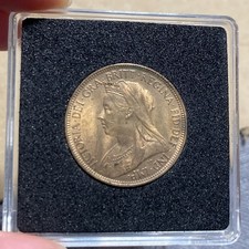 1901 Queen Victoria Half Penny Coin Uncirculated high grade + Lustre RARE