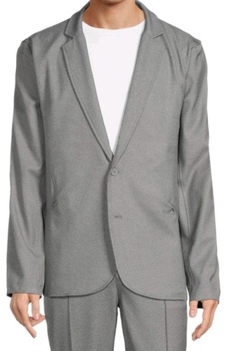 NWT Kenneth Cole TECHNI-COLE Textured Mens Jacket Heather Gray Size 2XL