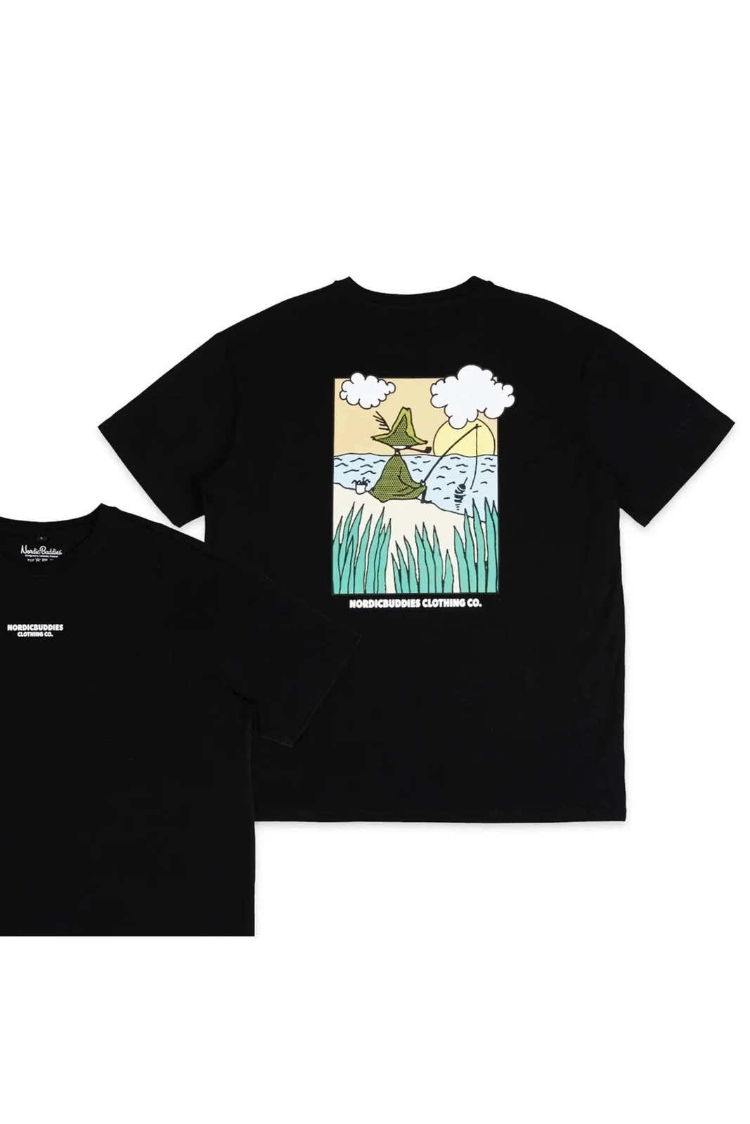 Snufkin Fishing T-Shirt Unisex - Black