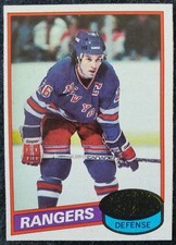 1980 Dave Maloney New York Rangers NHL Topps Card #1