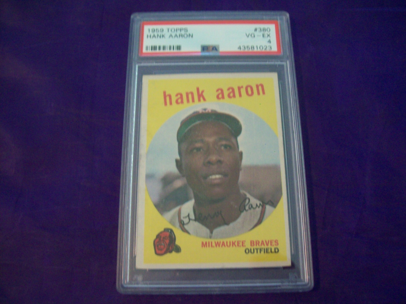 1959 TOPPS #380 HANK AARON PSA 4