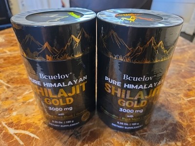 Pure Himalayan Shilajit Gold Gummies 3000mg Ashwagandh,Gokshura (2pack)