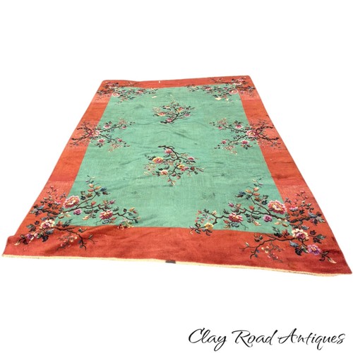 antique 1920's ANTIQUE ART  DECO CHINESE NICHOLS RUG 9x11.6  ROOM SIZE BEAUTY