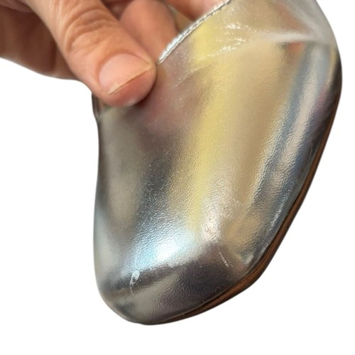 Scarpe ballerine mary jane marine punta quadrata argento metallizzato torrido donna taglia 8ww - Foto 8 di 11