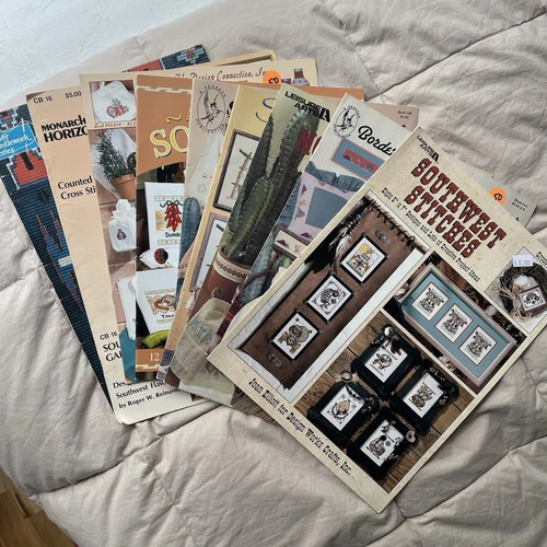 Counted Cross Stitch Pattern Leaflets - Southwest Designs Lot Of 9
