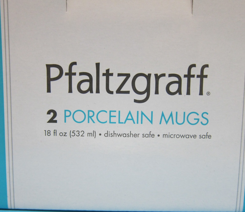 Pfaltzgraff 2 Porcelain Mugs Set 18z 'Just Us Two' & 'Me + You' - Picture 5 of 5