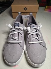Sperry Top-Sider Crest Vibe Grey/White STK163610 SIZE 3M GIRLS Worn Once
