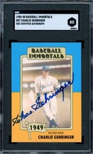 Charlie Gehringer Card 1980 Baseball Immortals #57 SGC Authentic