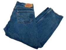 Levi  s 501 Blue Jeans 40x32 Button Fly Straight Leg Men  s Denim Pants