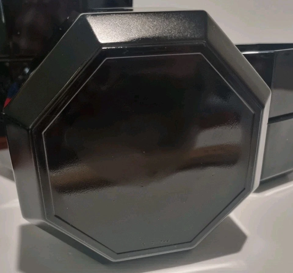 6 x Vintage Arcoroc OCTIME Black Glass Snack Dessert Bowls 17.5CM FRANCE - image 4 of 4