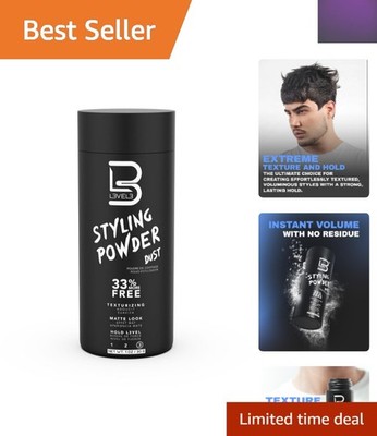 Men's Level 3 Styling Powder 30g - Matte Finish, Adds Volume & Texture Naturally