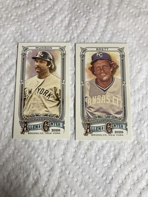 2025 Topps Allen & Ginter Mini Style # 160 Thurman Munson - #308 George Brett