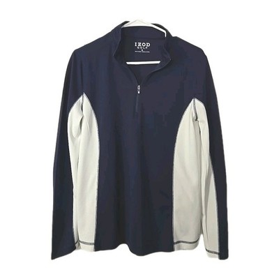 Izod Golf Mens 3/4 Zipper Long Sleeve Pullover Size Medium