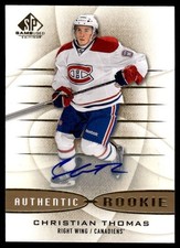 2013-14 SP Game Used Gold Autographs Christian Thomas Auto Montreal Canadiens