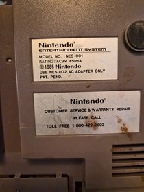 Lot of 2 Broken Nintendo Entertainment Syste NES Consoles As-Is for Parts/Repair